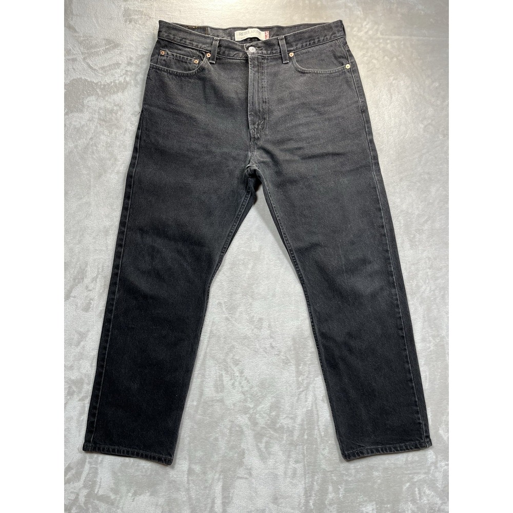 Vintage Levis 505 Jeans Mens 36x30 Black Straight Regular Fit Y2K